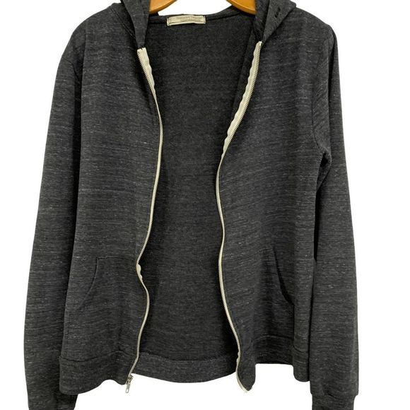 Threads 4 Thought Men's size Small Charcoal Gray Zipper Front Hoodie Jacket - Picture 2 of 10